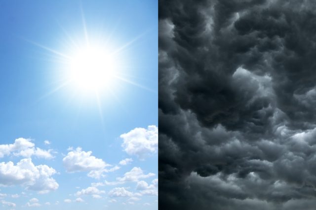 succes en tegenslag - wolken en zon